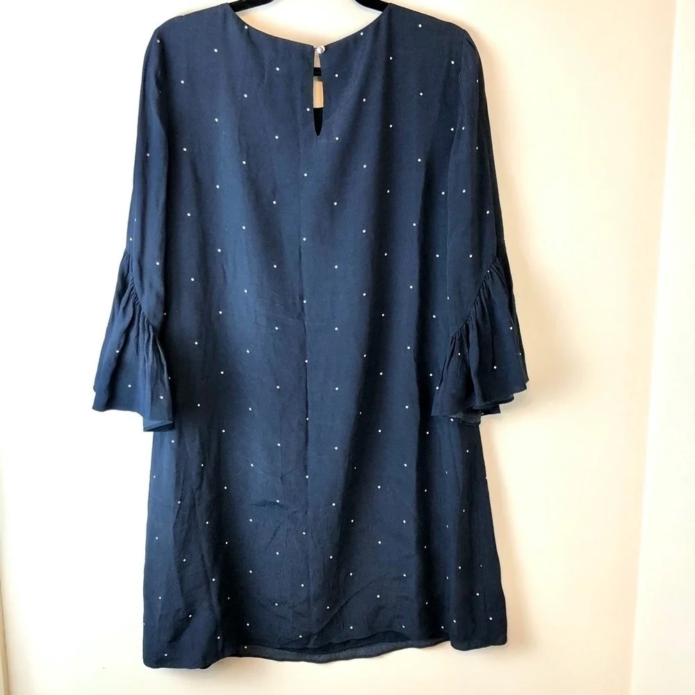 Vince Camuto | Polka Dot Ruffle-Sleeve Shift Dress - Picture 3 of 6
